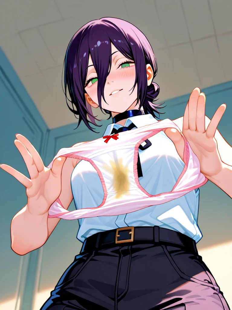 (((Highres, FHD, UHD, HDR, 8K, masterpiece, high quality))), Girl, twintail short hair, brown hair, perfect eyes, green eyes, glasses, cute girl, cute smile, pink nurse uniform, hospital , opened button, flat chest, cleavage, exposed breasts, showing breasts, beautiful nipple, perfect nipple, showing vagina, seductive, erotic, lewd