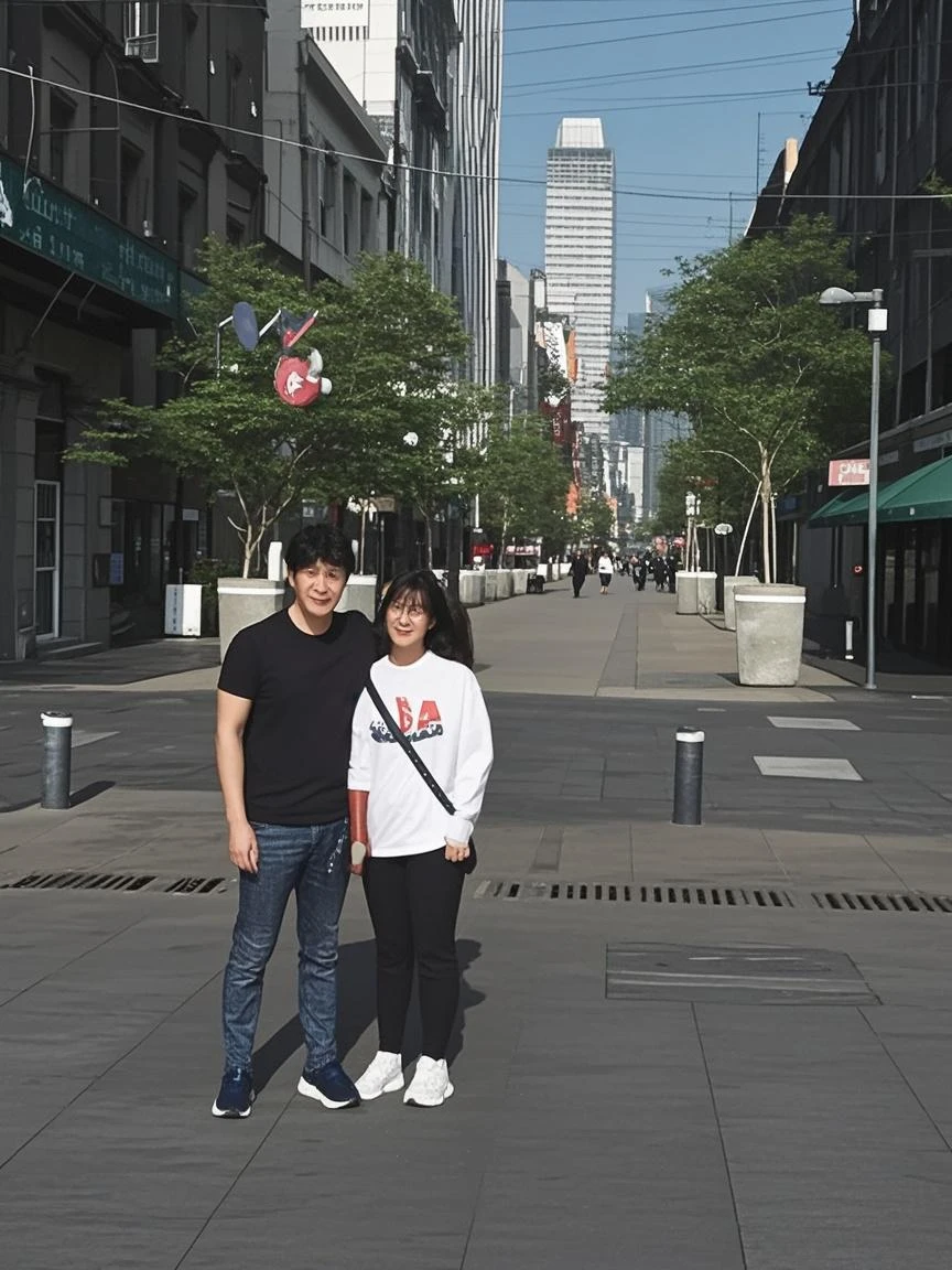 there are two people standing on a bridge at night, on rooftop tokyo night, on a bridge, photo taken in 2 0 2 0, profile pic, ayanamikodon and irakli nadar, standing on a skyscraper rooftop, on future tokyo night rooftop, vacation photo, standing on a bridge, taken in 2 0 2 0, standing on rooftop