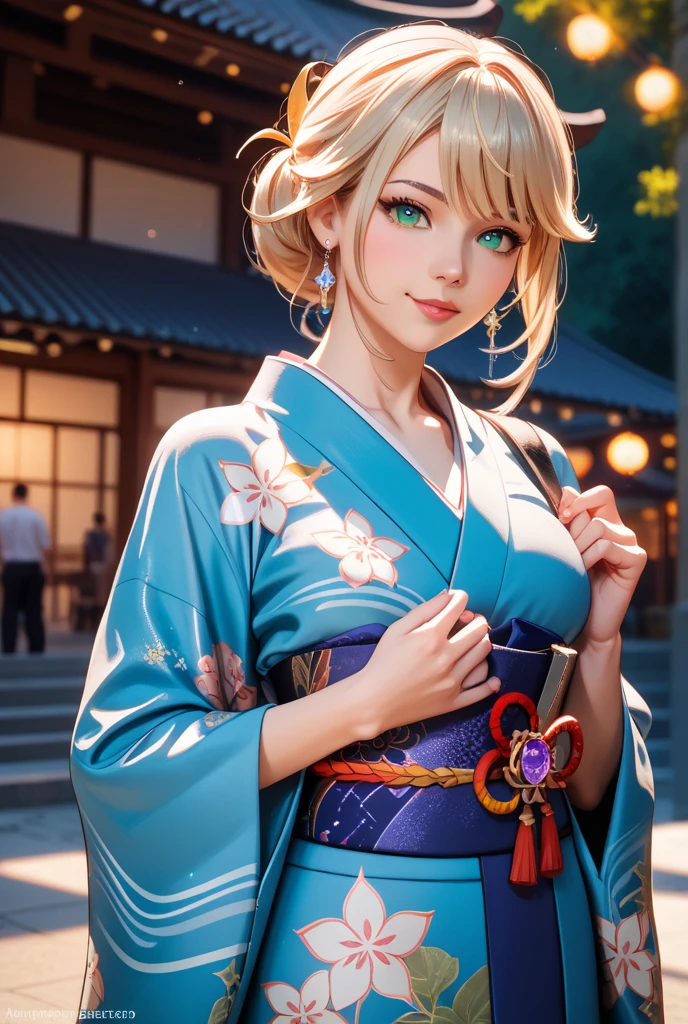 Please follow the all prompts below exactly and faithfully, This is a breathtaking masterpiece of digital illustration, with maximum resolution, UHD, 512K, 2160p, 10 million ppi, 300 million dpi, natural color tones, ultra sharp details, perfect outlines with contrast, ((smooth, soft and clearly and most realistic skin and hair texture)), most beautiful detailed eye features, perfect anatomically correct human body, beautiful background with depth, rule of thirds, depth of field, Maximize all element is used to its full potential to create the best digital illustrations, 1woman, sexy, 25years old, full body, beautiful face sharp, elegant woman, Ultimate perfect body style, beautiful beautiful big breasts, Maximize upturned breasts, green eyes, shiny blonde hair, short hair, bob cut, (eyes visible through hair:1.3), glossy very thick lips, pink lipstick, smile:1.5,
BREAK A refreshing yukata with a light blue base adorned with intricate white floral patterns. The fabric is lightweight and breathable, perfect for a summer evening. The obi is a contrasting deep blue with delicate silver accents, adding a touch of elegance. The sleeves are wide and flowy, enhancing the airy feel.
BREAK A woman playing basketball, dressed in a black and red uniform with player name, sweat on her brow, concentrated look, active play, shooting the ball, background is a gymnasium,