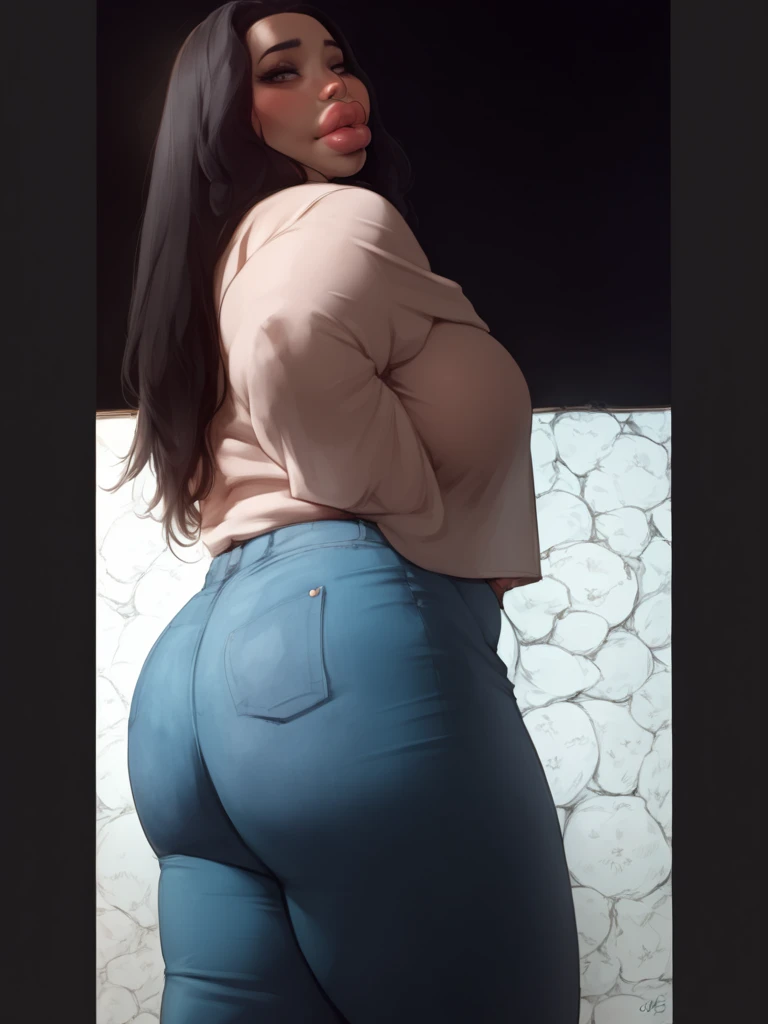 Elderly ssbbw thick Morticia_Addams with gigantic booty, gilf, huge thick hips,very wide hips,very thick thighs,largest haunches ever , gigantic buttocks ,ssbbw, accentuated curves,on all fours, lingerie, twerking in hospital lobby ,side view 