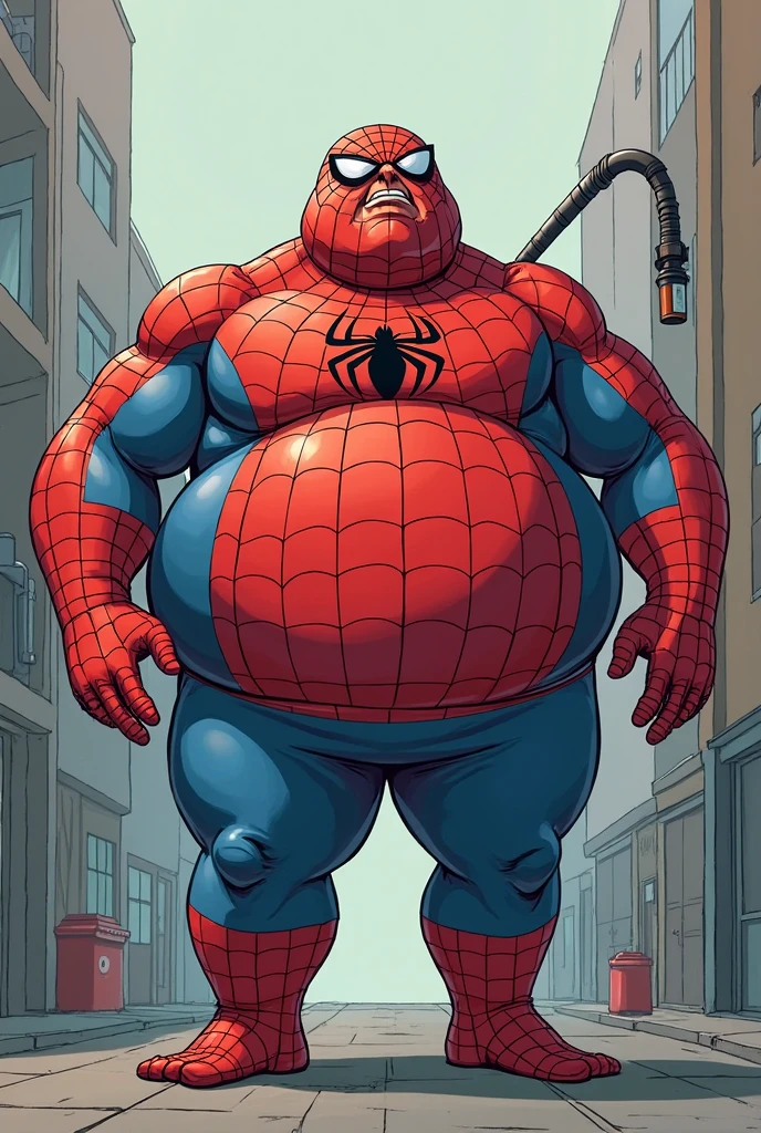 overweight spider man, super fat --auto --s2
