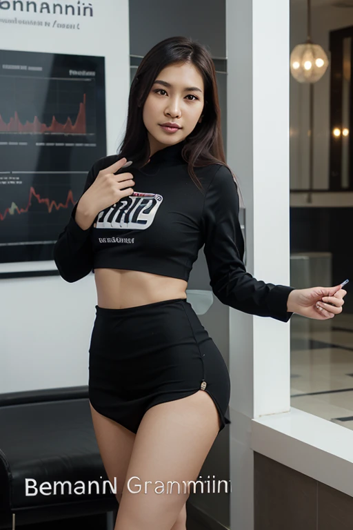 (Best quality,4K,8K,a high resolution,masterpiece:1.2),beautiful detailed eyes,beautiful detailed lips,extremely detailed eyes and face,long eyelashes,athletic girl with a beautiful body,cute and charming,Ideal physique, long legs, in a jacket, skinny leggings