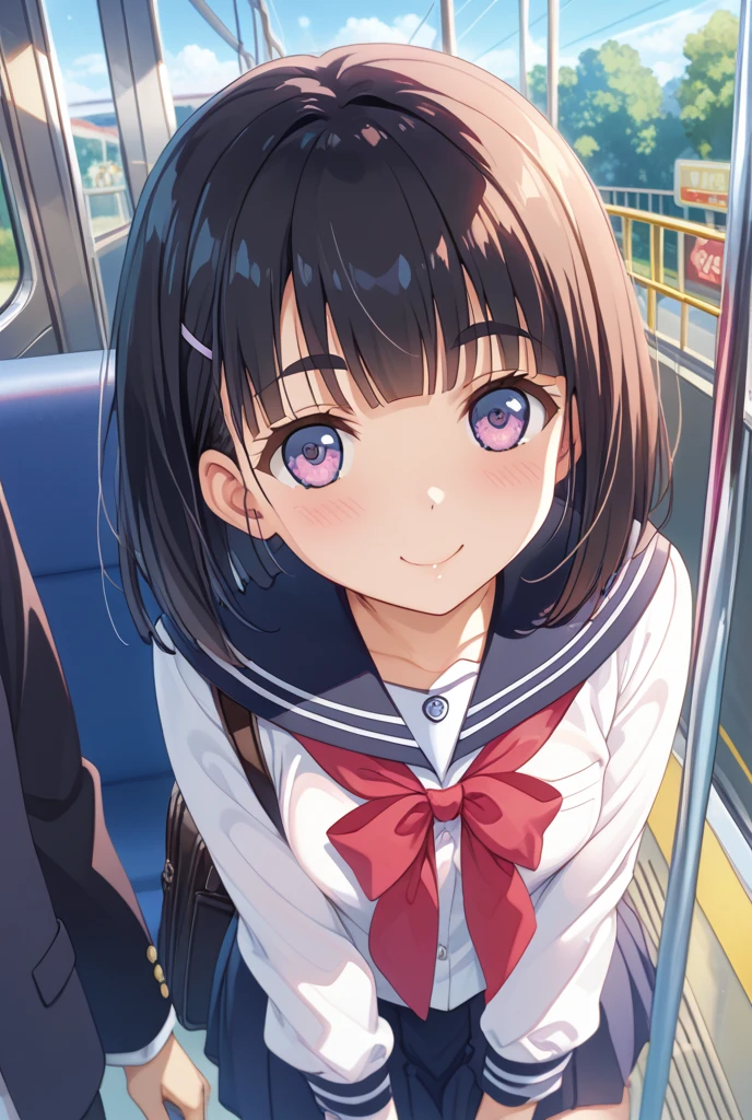 School is over、I was tired and got on the bus.、I was sitting in the back seat listening to music.。
