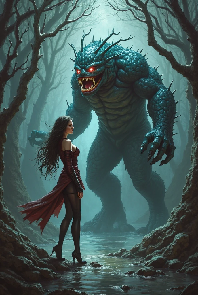 beautiful, 1girl, <lora:tezy8 - Tezy8 Style-000006:0.7>, monster, creature,