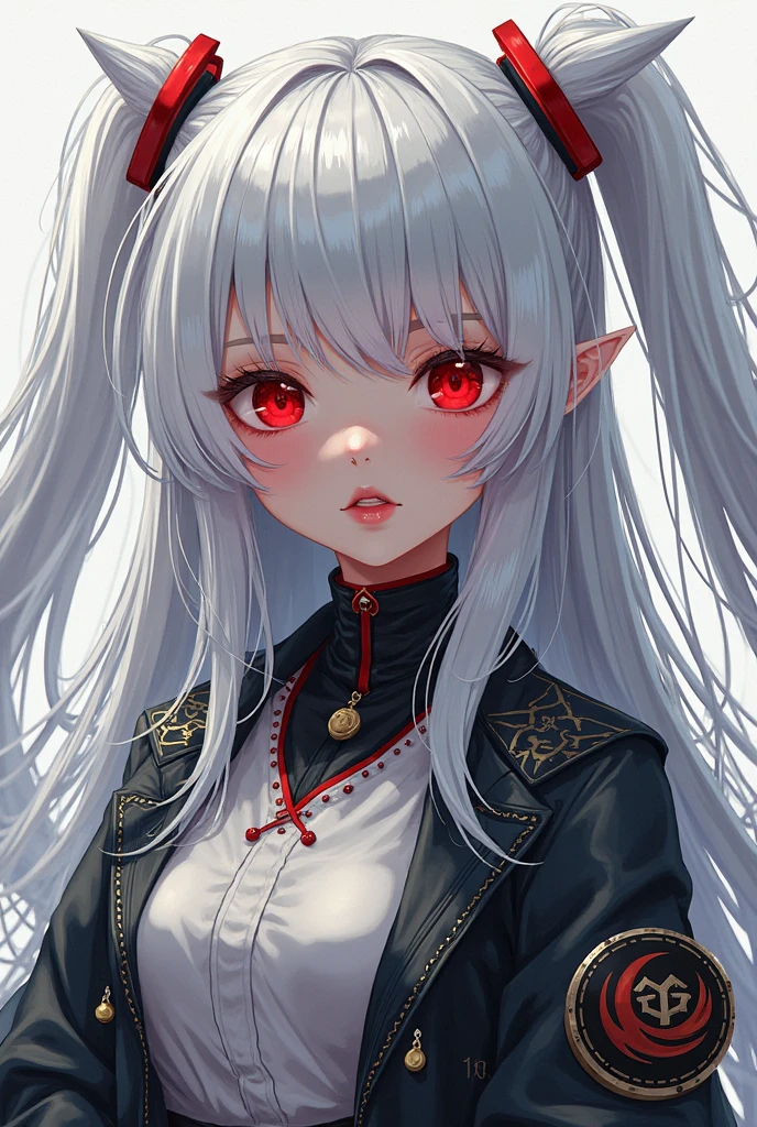 ((masterpiece, best quality, ultra-detailed, high-resolution)), solo, beautiful girl, gleaming eye, perfect eye, age 15, black white gold theme