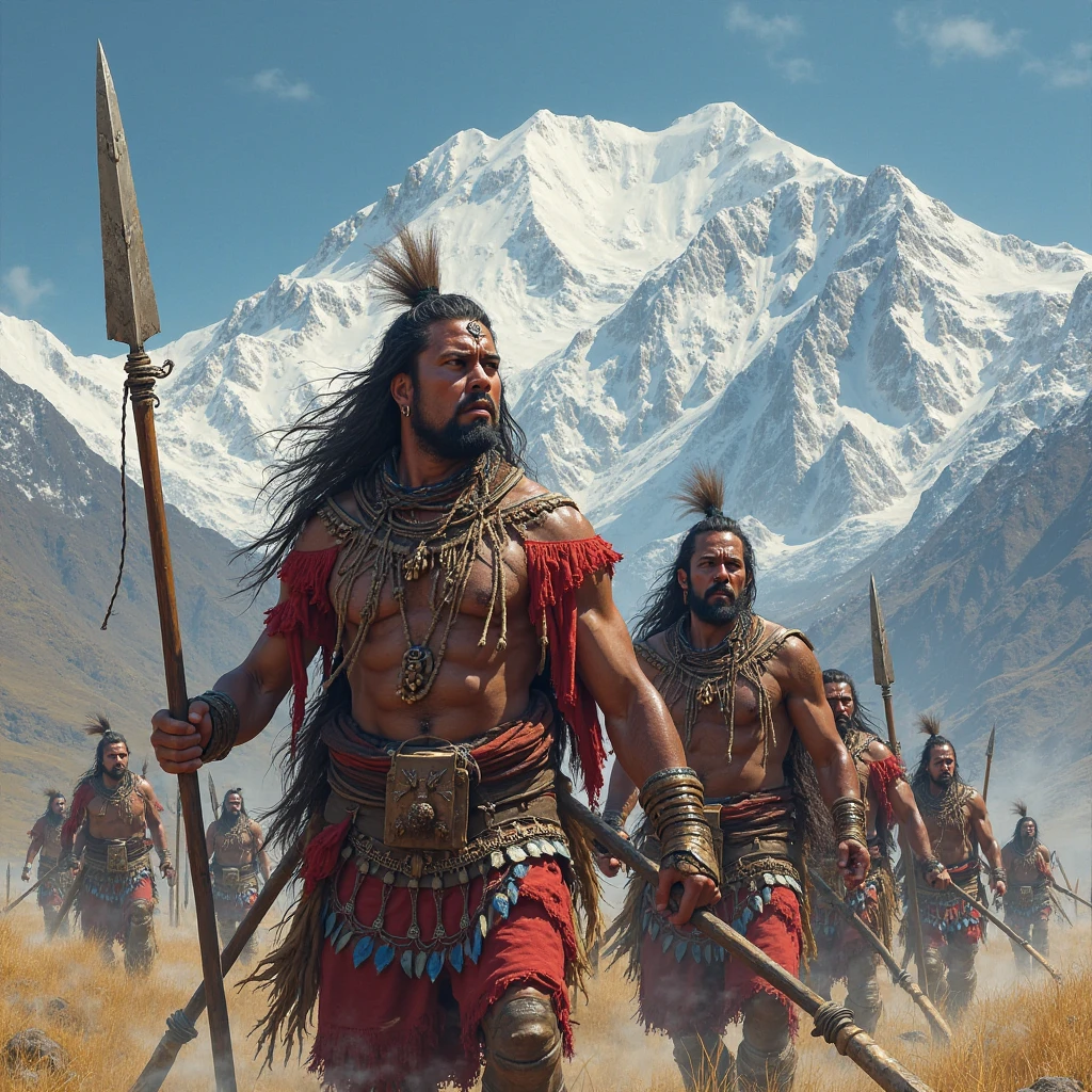 4 Native Americans and 5 Spanish soldiers from the 15th century