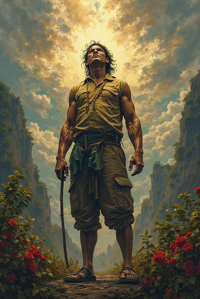 8k,alta calidad,masterpiece,1 chica, 1 chico, agarrar el cabello de otro, ojos morados, By the chestnut, Siete pecados capitales, Diane, senos, giganteess, gigante, dos colas, escote, Leotardo naranjao, large senos, leotardo, guantes, fingerless guantes, rubor, mochila, bolsa, al aire libre, naturaleza, Single glove, pelo largo, un hombre agarrando el pelo de Diane, Pulled, bosque, mangas hinchadas, arbusto, mangas cortas, elbow guantes, grass, trees, mano en la cabeza de otro. agarrar el cabello de otro