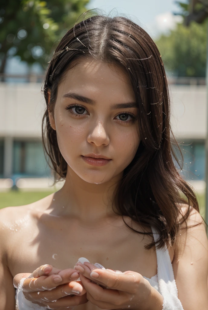 (1girl), Extremely cute, Amazing face and eyes, (Beautiful lovely smile), (extremely detailed beautiful face), bright shiny lips, (Best Quality:1.4), (Ultra-detailed), (A hyper-realistic, Photorealsitic:1.37), Beautiful fair skin, extremely detailed CG unified 8k wallpaper, RAW Photos, professional photograpy, Cinematic lighting,