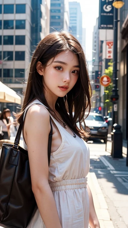 14:07:25 (RAW Photos:1.2),(Realistic),Beautiful detailed girl,Very detailed eyes and face, 
Beautiful attention to detail,Large file size,High resolution,Very detailed,Highest quality,
 [masterpiece:1.6],figure,Very detailed,The finer details,Highest quality,32K Wallpapers,Intricate details,
One girl,Beautiful Japanese Women,Light brown hair,Transparent muscle,Tight waist,Thin type,Slightly larger breasts,Small Butt,BREAK,
drunk,See what you see,(dynamic pose),Trendy long hair,
BREAK,(In the city),BREAK,Open-chested,(maxi dress),
