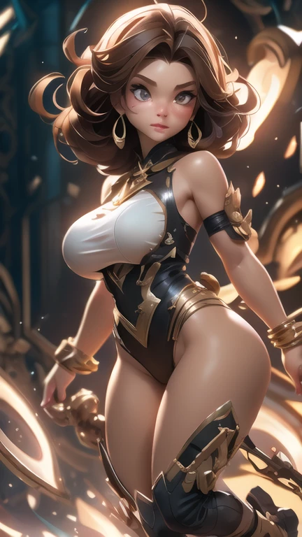 stunningly beautiful Alina Kabaeva face with Lisa Ann body in her 20 as a pure white and very cute woman, black rubber suit, gold filigree, White long wavy hair, sparkling gold big eyes, abs, great proportions, full body shot, background kaleidoscope, anime, illustration, fantasy, portrait, animification, high resolution, best quality, very high image quality, ultra detailed, hyper realistic, photorealistic, (big breasts:1), (nearly naked:1)