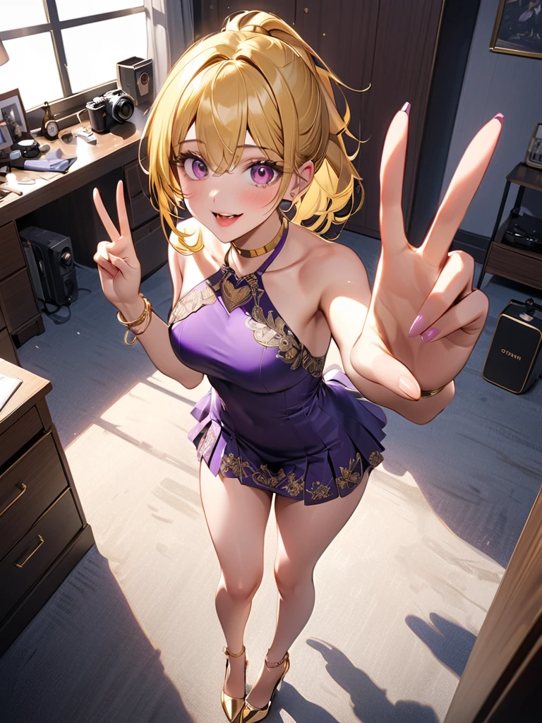 nsfw,Masterpiece、Cowboy Shot、One hand on hip、phsaber,Artoria、((Big Breasts))、(smile)、((Completely naked))、((vivid purple sexy high leg panties))、Calm expression、(((Close your mouth)))、((Inside the casino))、Shiny Skin、(Smile)、Vivid Green Eyes、Big eyes、Detailed eyes、Toned thighs、Around 30 years old、Above the knee socks、Glamorous Girl、Sexy pose、Five fingers、