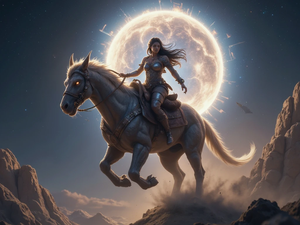 arafed woman riding a horse with a sword in her hand, muscular warrior women, muscular ultraviolent woman, muscular girl, muscular! fantasy, muscled, feminine and muscular, muscular!! sci-fi, muscle, muscular!!, massive muscles, muscular!, bursting with muscles, muscular!!!, big muscles, extreme muscles, muscular, large muscles, muscles