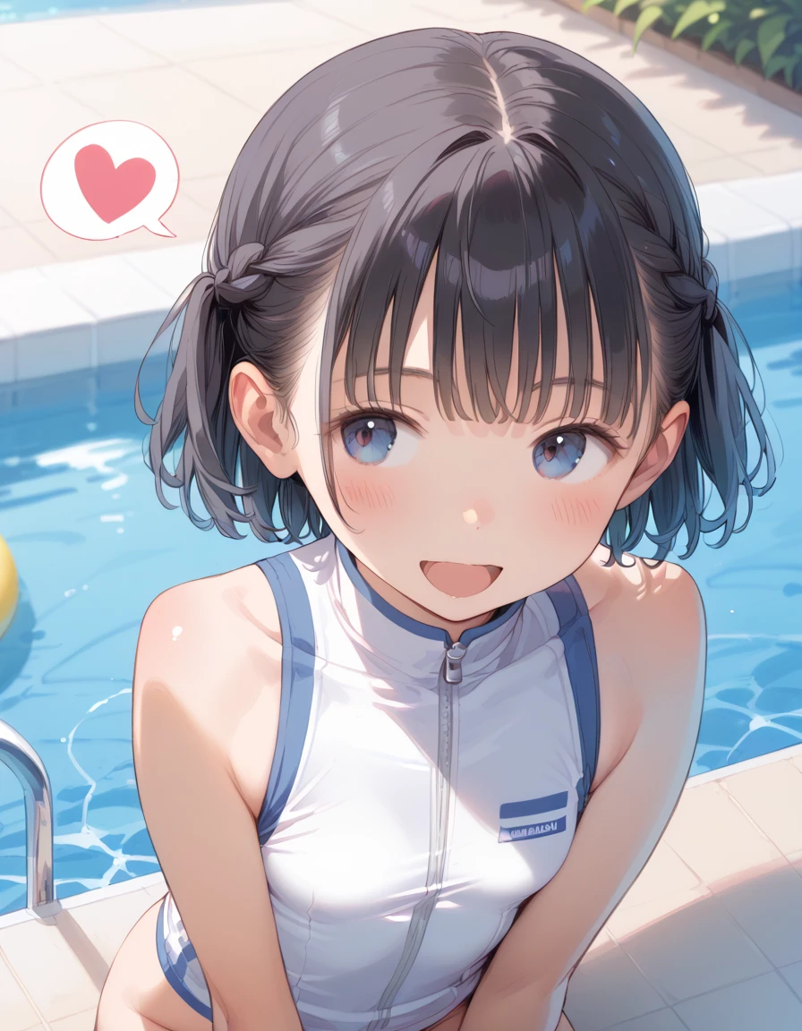 Highest quality、High resolution、Detailed Background、(Beautiful face in every detail:1.4)、Anatomically correct、(Detailed facial expressions)、(Detailed eyes:1.2)、age Beauty、cuteカラーの髪色、Braided Ponytail、Braided bob cut、Braided twin tails、Navy School Swimsuit、(Huge breasts:1.2)、Perfect body line、Thick thighs、Please show me your whole body、
(Five beautiful girls in school swimsuits having fun in the school pool:1.5)、
Big smile、Laughing with your mouth open、My whole body is wet、Hair is also wet、Fun atmosphere、Embrace each other、cute仕草、Accentuate your breasts、cute