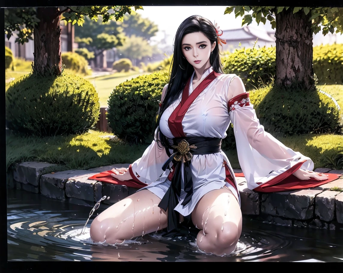 young woman, Medium breasts, Beautiful body, sexy, in a kimono, training, martial arts, photorealistic, Best quality, 8k quality