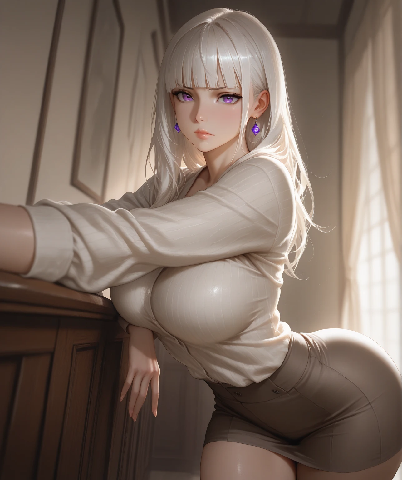 2 nude girls, neon platinum white hair, moonlight eyes, fox ear, tattoo sleeves and piercings ((Anime style, accentuated super huge enormously gigantic nude tits and nipples exposed, nude pussy exposed, sexy seductive slutty pose)), soft colors, neon paint splattered background, Soft stroke