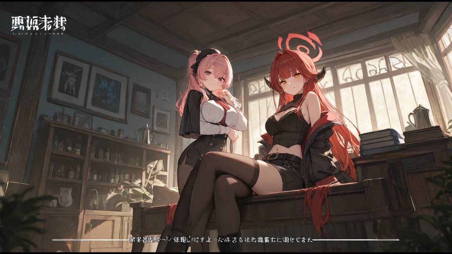 ((high detailed, best quality, 4k, masterpiece, hd:1.3)), ((best quality)), (((HD))), (((8k))), (ultraDH), (ultra HD) 2 girls, elf girls, one red head, one silver hair. 69 position