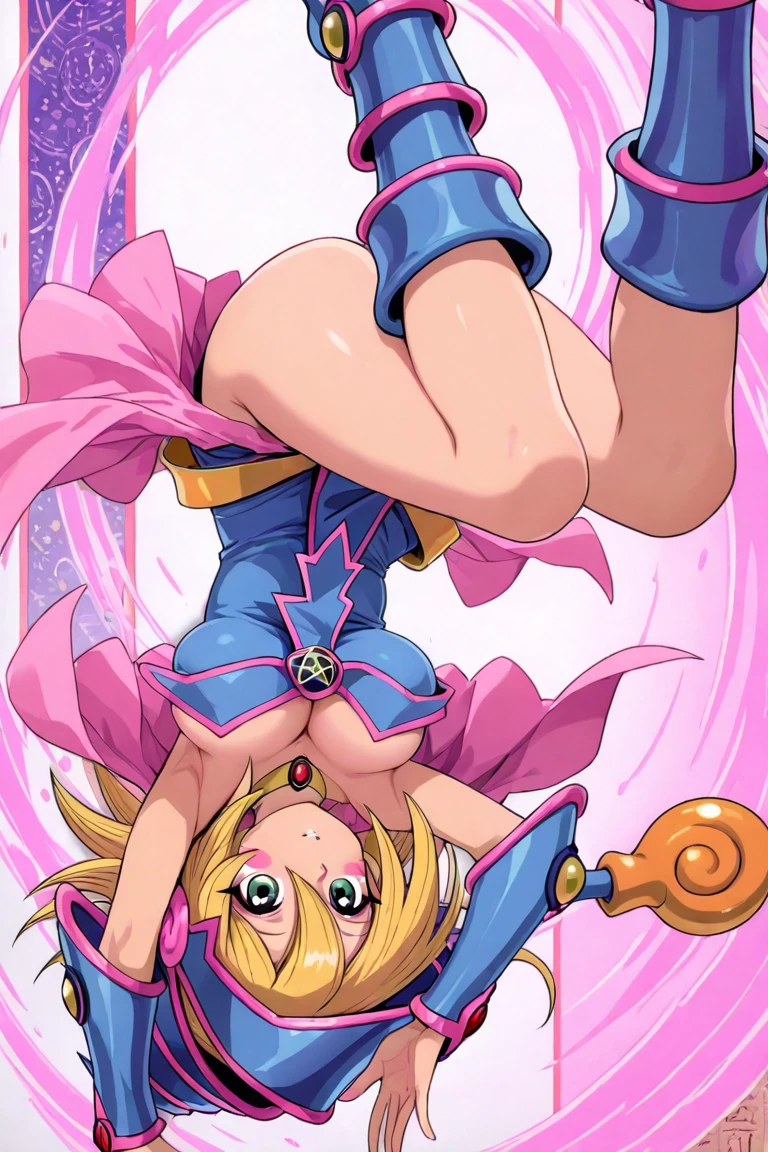 Black Magician Girl, Super Breasts, Thick Thighs, Blonde, Magic Circle, 8K, 4k, Best Quality, High Resolution: 1.2), Winking, Exposing One Breast, Cute Anime Face, Pink Cheeks, Noise Reduction, Tight Leotard, Holding Cane, Holding Cane, Rear View, Turning Around, Thong Underwear, String Panties, Pubic Hair Sticking Out, Pubic Hair Sticking Out, Erect Nipples, Erect Nipples, Eyes Closed, Tears in Eyes, Mouth Open, Saliva Leaks, Wet Skirt Hem, Sticky Panties, Vibrator Cord Bulging, Vibrator with Garters