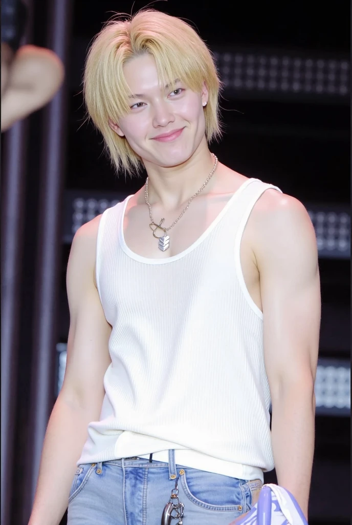 A boy unbuttoned his shirt