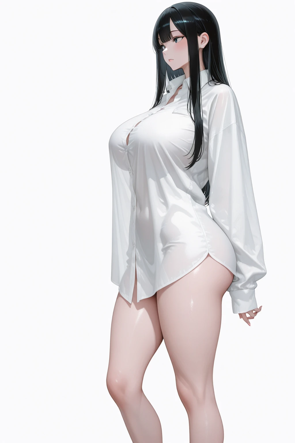 from behind,backwards,high school girl,silver hair,(ebony skin:1.2),(Thin type:1.8),(big breasts),(random hairstyle),(Highest image quality,(8k),ultra-realistic,best quality, high quality, high definition, high quality texture,high detail,beautiful detailed,fine detailed,extremely detailed cg,detailed texture,a realistic representation of the face,masterpiece,Sense of presence)