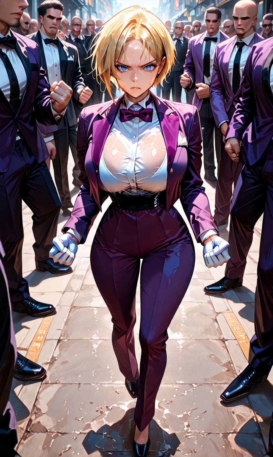Best quality,masterpiece,brown hair,Purple evening dress,Big breasts,Perfect body,full-body shot,Cool poster,Wearing glasses,36 mature beauties,Single player anime style,seduces a young blackman,(strong and naked black man,short pants,muscle body,bodybuilder),(a young mom with big breasts,narrow waist,bare shoulders,(Purple evening dress, transparent black pantyhose, floral print, naked)