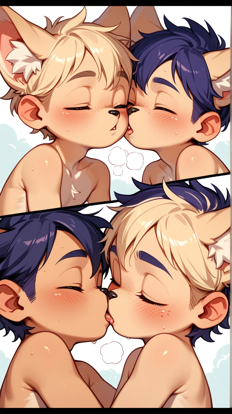 2 young men, focus man , Yaoi, pair,smile, Mermaid, Fantasy,The best aesthetics , best quality, Amazing quality, The best aesthetics, Not wearing a shirt, naked, penis, have sex , naked, 25+