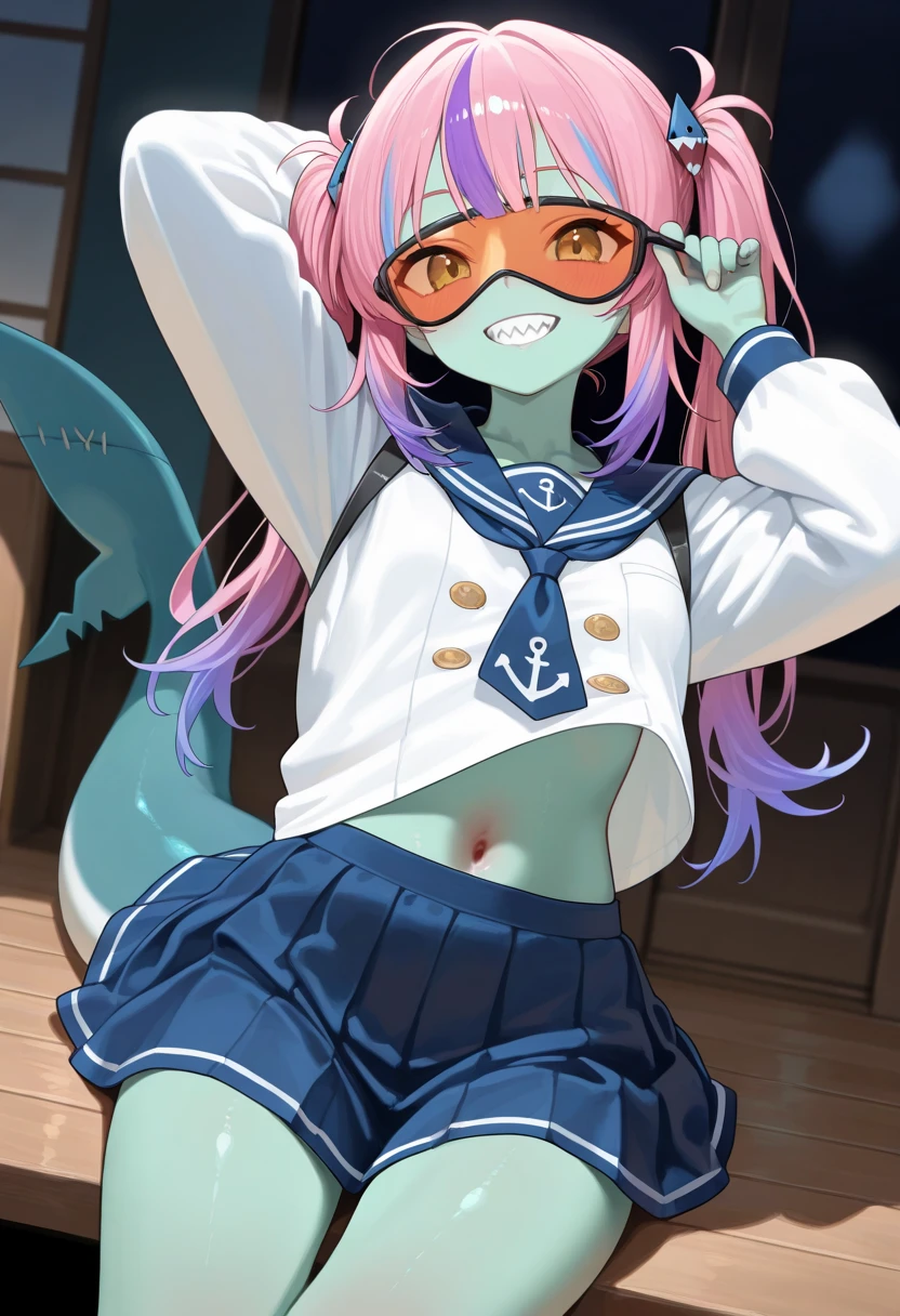 Magician、Tentacle rape,Woman raped by tentacles,Completely naked,One woman,Insert into the vagina,Pussy,Hime cut,Deformed characters,Completely nakedで校庭に立つ女性,Japanese schoolgirl,loose socks,loafers,Long scarf,4 heads,Flat Chest,Tentacles wrap around the body