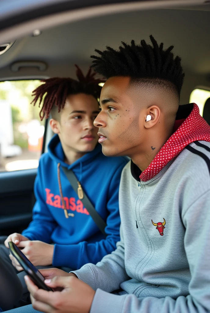 Tyler the creator beijando Justin Bieber dentro de um carro
