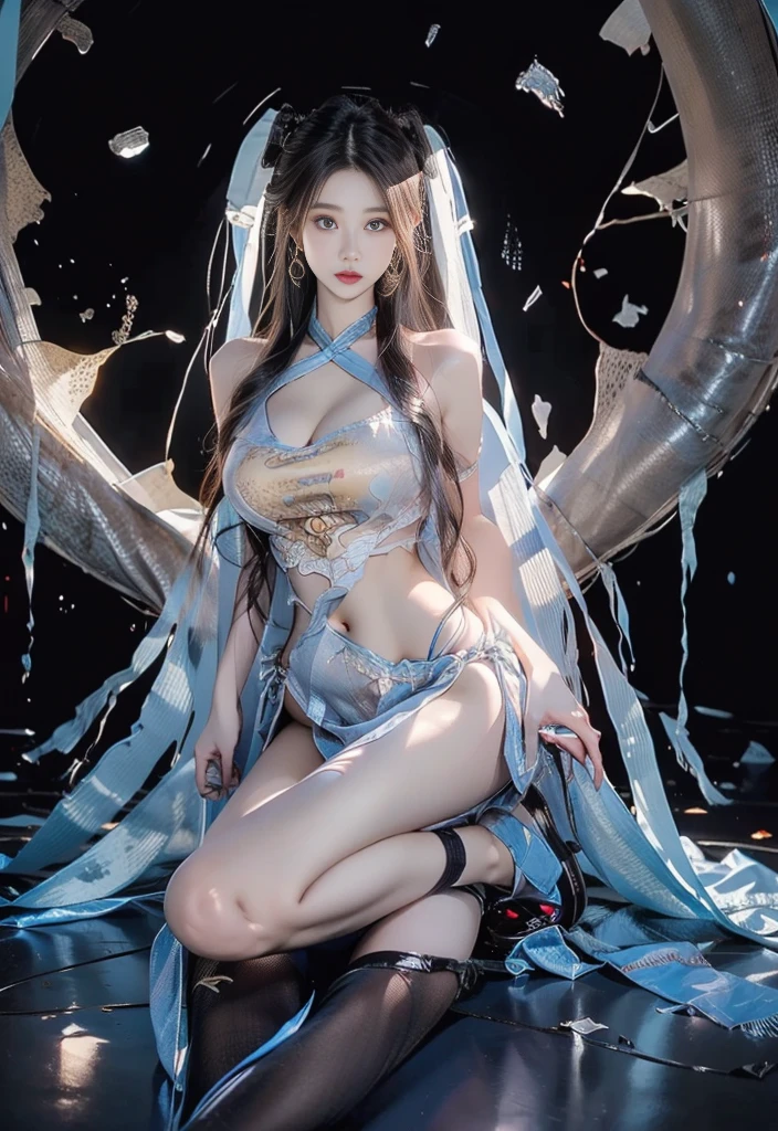 Three Asian women pose in a room for a photo, ulzzang, 3 sisters looking in the mirror, 8K)), popular korean makeup, profile picture, beautiful girl, 8K selfie photo, cute - fine - face, popular korean makeup, Xision Wu, cute girl, korean girl, avatar profile picture, sakimichan, very high quality, super realistic realism, super refinement, high quality, 8k resolution, diverse style, bare shoulders without showing chest,