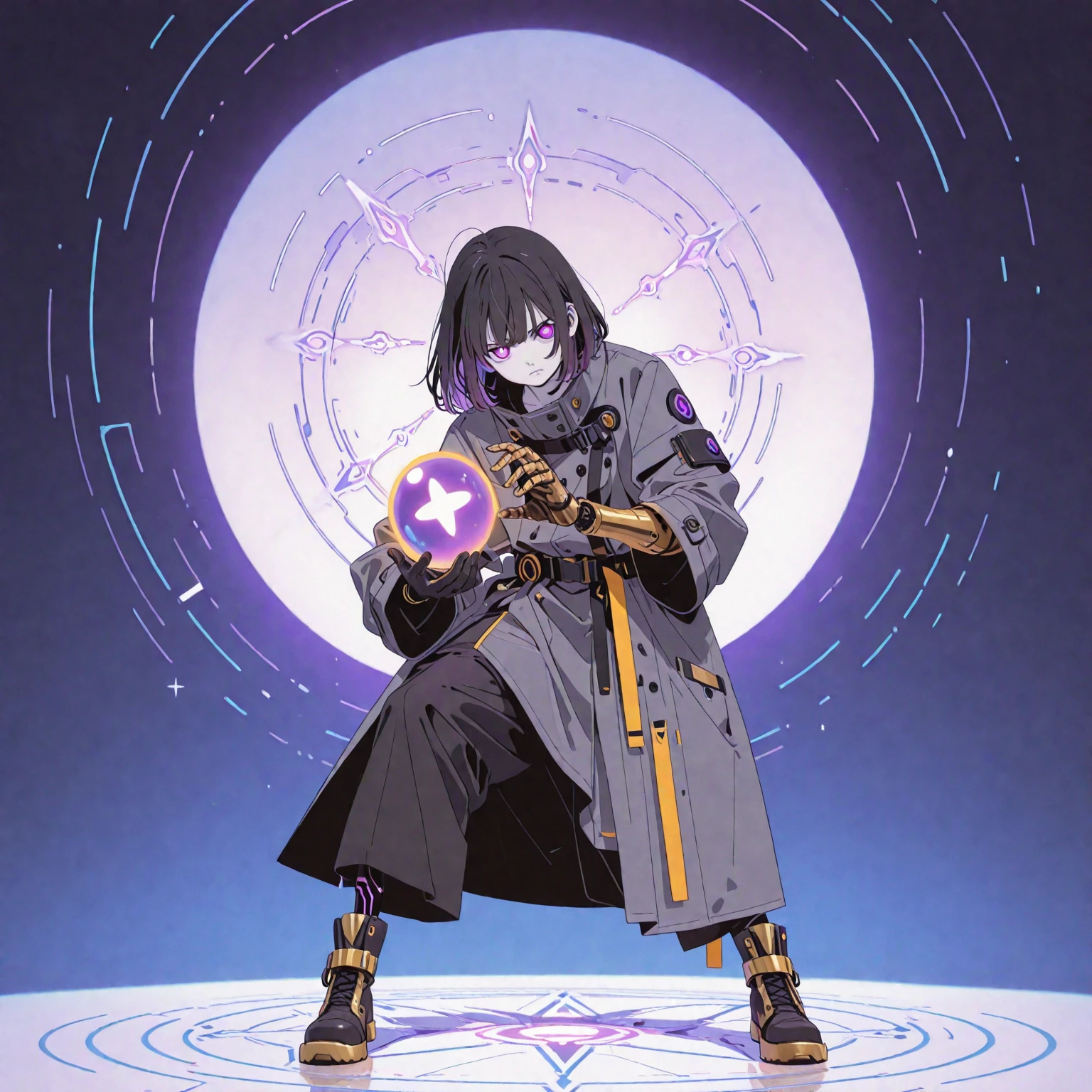 um close up de uma pessoa segurando uma corrente com asas em um quarto escuro, estilo de arte ufotable, romantismo deitado, Close Up Iwakura Lain, ( ( ( anime ) ) ), Quadro-chave do anime, ufotable, arte chave detalhada do anime, Neon Preto, ultra-detalhado. anime, captura de tela de um anime de 2012, arte em alta qualidade