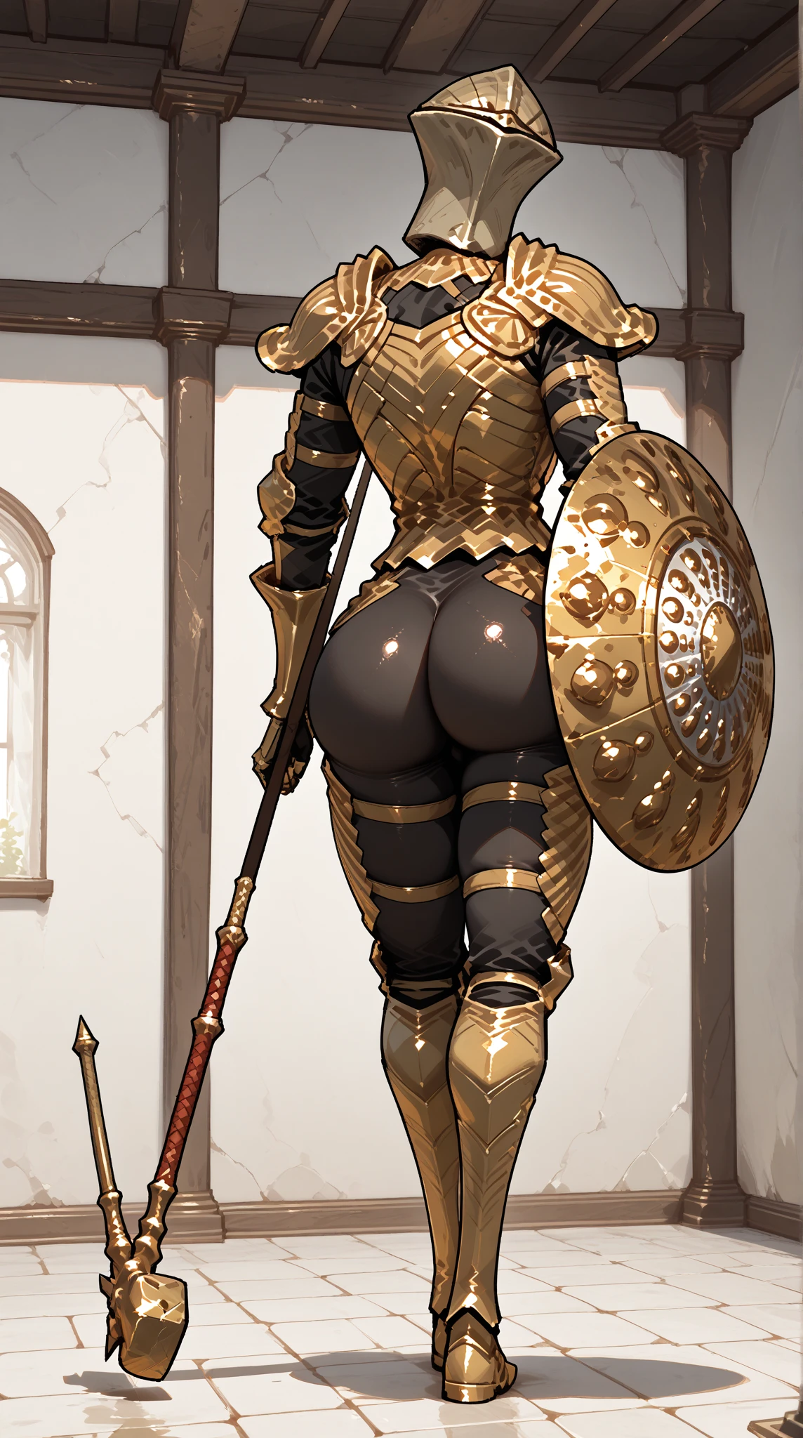 masterpiece, full body,1girl, colored skin, (white skin:1.4), ((bald head)),walking Away, large breasts, (large ass:2.0), intricate gold jewelry, (pasties:1.5), gold armlet, detailed background, cyberpunk bar, whitefire lights, dystopian future, ((shiny skin)), glistening skin, huge breasts, toned back muscles, beautiful light matter, detailed eyes, detailed face, mature face, athletic body, looking at viewers,full body, light smiles,((tiny breasts:1.4)), detailed skin, colored skin(white skin:1.7), (((bald))), mature body, tall body,seductive body,medium big breast, medium thigh,((skinhead)), detailed clothes BREAK desert and skull backgrounds, holding only one long and thick light scepter,((gigantic asses:1.3)), highly saturating beams, holy ceremony, halo, golden and red spark dazzling around, holy magic circle, crown , golden majical lightning, best quality, masterpiece, trending on Art station,BREAK,Detailed,Realistic,4k highly detailed digital art,octane render, bioluminescent, cinematic lighting BREAK 8K resolution concept art, realism,by Mappa studios,masterpiece,best quality,official art,illustration,ligne claire,(cool_color),perfect composition,absurdres, fantasy,focuse, white and gold color palette,(((stands on cracked pedestal))), (gold ass)(gold breastplate)