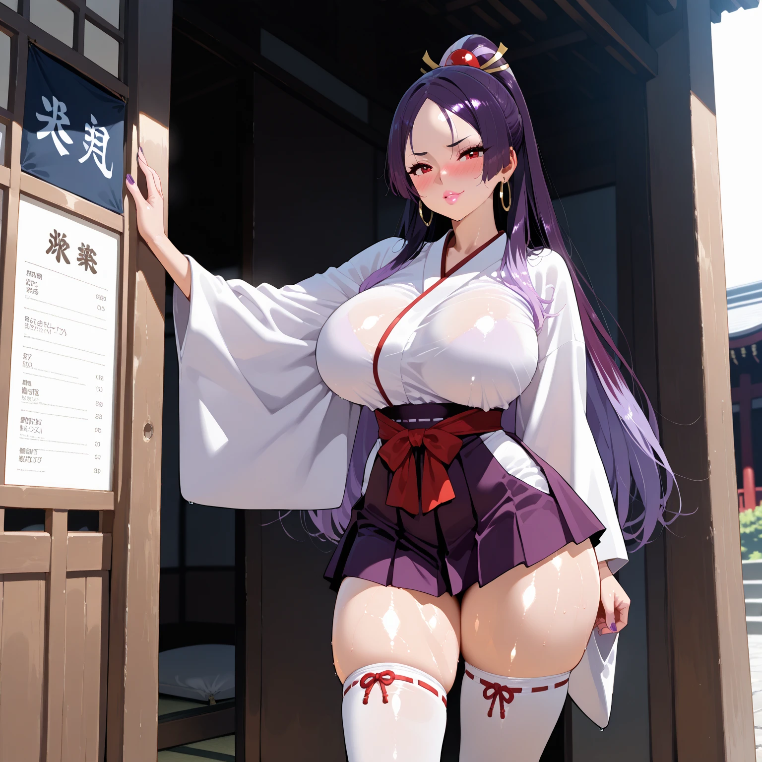 Full body photo of a beautiful Japanese woman、fullnude、tiny chest、big butts、waist without constriction、Stomach、Chubby Zundo、raise one leg high、is standing、teats、オマンコ、​masterpiece、top-quality、、ultra-detailliert、