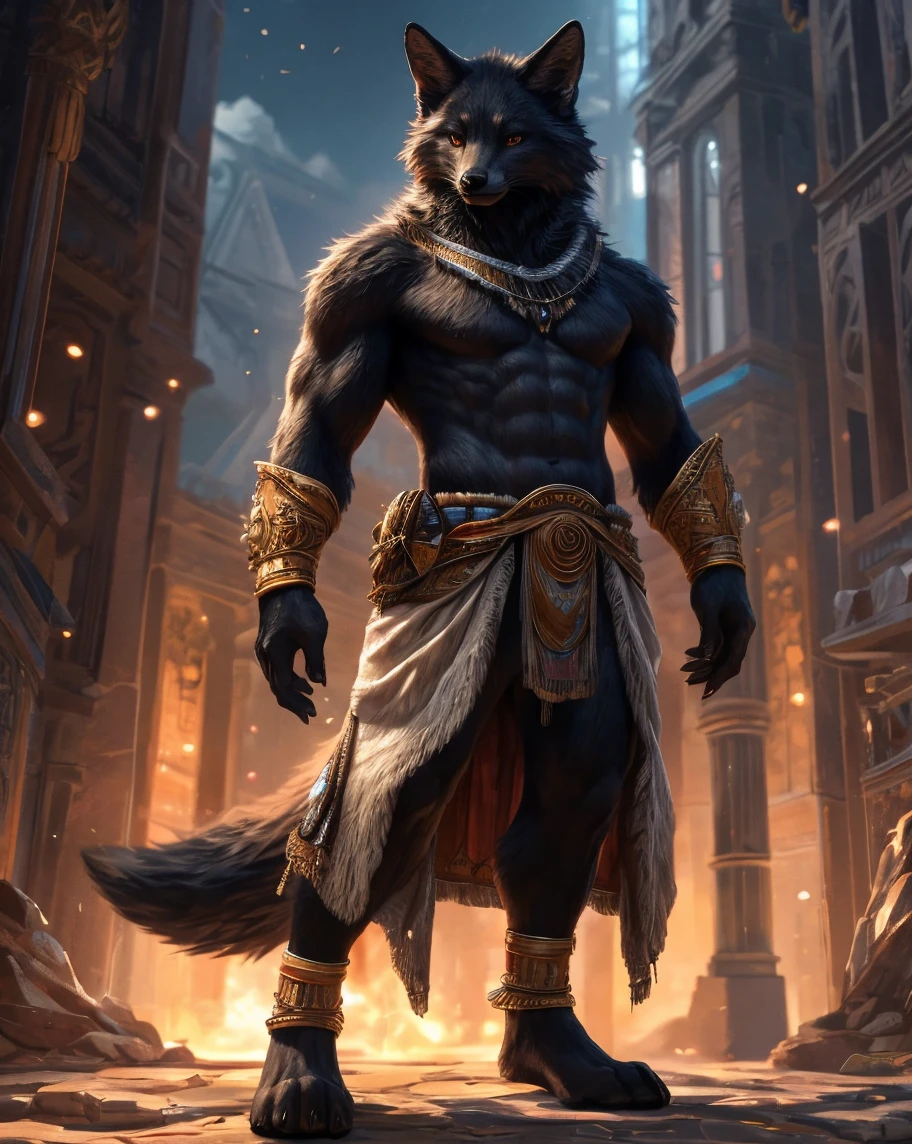 In the anthropological study of mythical beings, the peludo lobo, or white and black haired wolf, is a fascinating subject. This muscular figure stands proudly in a crowded place, his fur a mix of soft white and sleek black strands that gleam under the sun. His large, blue eyes shine with intelligence and a hint of mischief, as he gazes directly at the viewer, a slight bead of perspiration forming on his forehead.
Desnudo and una rosa grande in hand, he displays his well-defined abs and pene grande with an air of confidence and sex appeal. His body, a testament to strength and power, is a sight to beh
