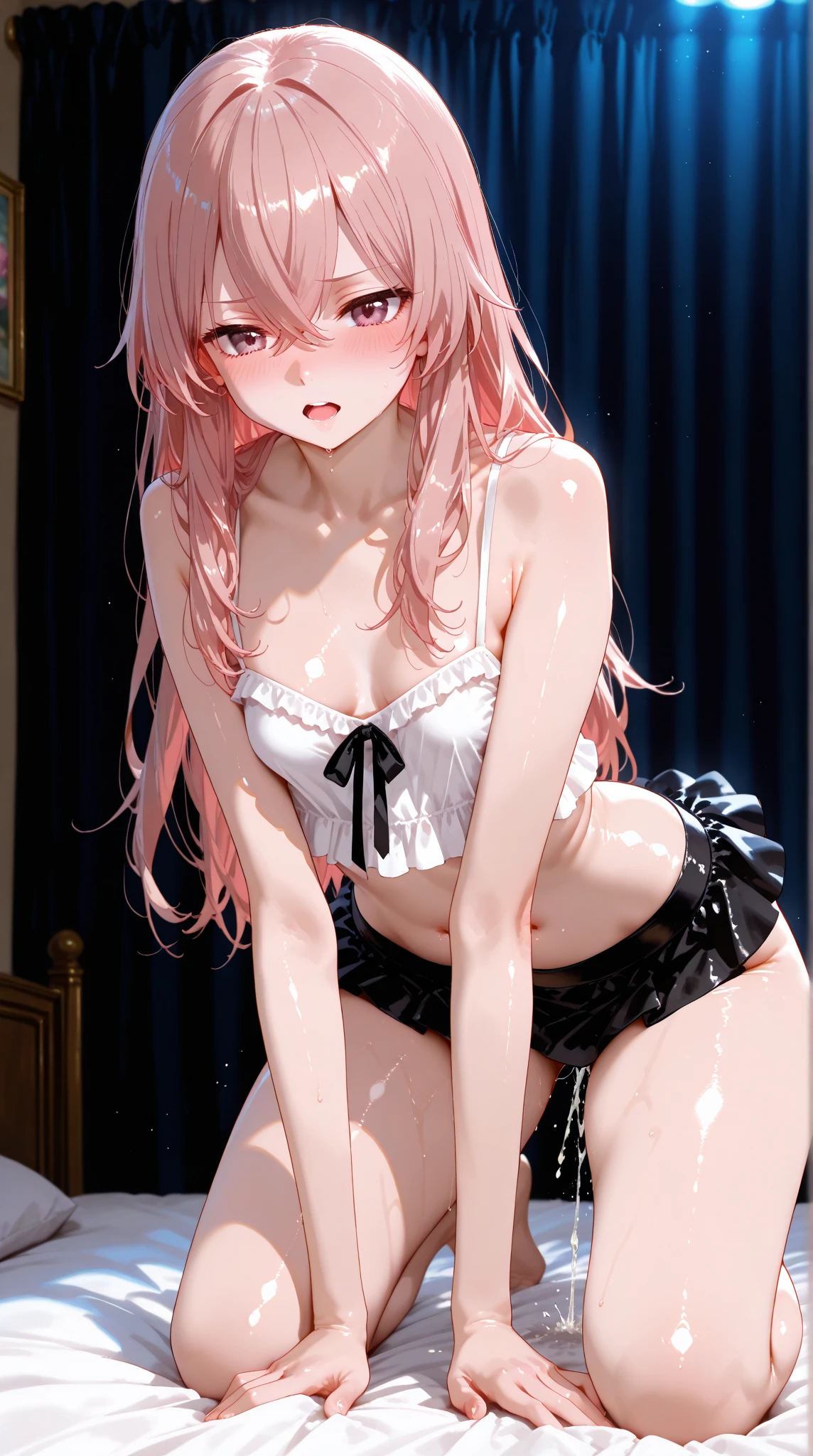 ｛NSFW}、{{{masutepiece}}}, {{{Best Quality}}}, {{Ultra-detailed}},  {{extremely delicate and beautiful}},(nffsw), (Best Quality, in 8K, 32K, masutepiece, nffsw:1.2),a photo of a cute girl, of the highest quality, Best Quality, Realistic, Unity, 8K Picture Wallpaper, Official art,(１girl with:1.3),(1０Age 1２age:1.5),(Princess dresses with lots of decorations:1.3),(gorgeous tiara:1.3),(Smile:1.3),(Sweaty skin:1.3),child,Black eyes,(princess dress:1.3),(Behind the glittering palace:1.3),(Dynamic Pause:1.1),(Full body:1.2),(skirt lift by yourself:1.5),{Cotton panties:1.2}、、｛mischievous look｝、{Erotic panties｝、｛Ultra High Definition Shorts｝、｛Cameltoe｝、｛Light white shorts｝、｛Through the pantiesｵﾏﾝｺ｝、｛ｵﾏﾝｺThe streaks are clear｝、｛ｵﾏﾝｺThe shape of the｝、｛High-quality shorts｝、｛Thin shorts｝、Poses with open legs、Bold poses、｛ﾒｺｽｼﾞ｝、｛｛Open leg pose:1.3｝｝、The shape of the nipple is clear、Small、、｛Bold Shorts｝、Very dark pink