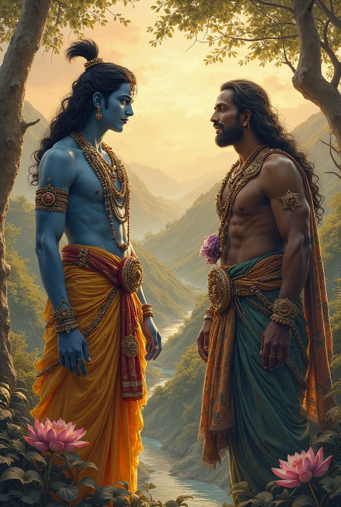 Krishna angry face towards arjuna
