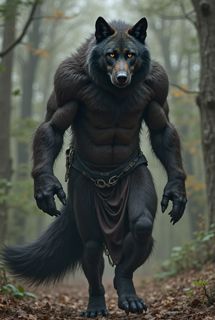animal、異常に痩せたBlack panther full body、Wild male black panther、A body with little muscle、Black panther full body、Black body hair、Very thin body、head、Very long black、There is a lot of chest hair、Long armpit hair,Black panther's tail、A huge bulge appeared at the crotch of the loincloth、,,White loincloth、