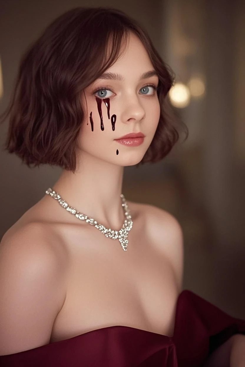 (((Heavy metal movie poster.))) by Alicent Hightower in an elegant medieval green dress, tiara on the head , ((40 years old)) , Gothic style,  (a detailed RAW photo of a ), (master part:1.0), (Best Quality:1.4), (ultra high resolution:1.2), (photorealistic:1.4), 8k resolution, Canon EOS R5, 50 millimeters, absurd, ultra detailed, sharp focus, cinematic lighting, detailed face,  (ulzzang-6500-v1.1), detailed skin texture, Pale skin, round chest, (pale :0.5), cinematic lighting. (((Abstract flames background, cinematic lighting )))