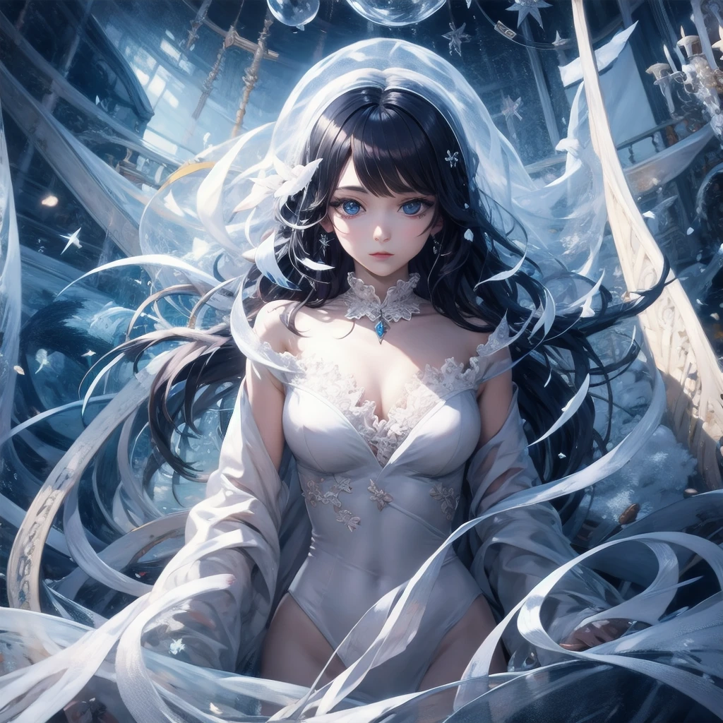 ​masterpiece、top-quality、hight resolution、High-quality images、8K、1womanl、detaileds、Detailed eye depiction、skin gloss、Lustrous black hair、Monochrome grayscale、Lisa、portlate、android、Built-in clock on the surface of the body、
