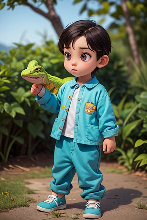 Entire body outside the country,um menino,vestindo um moletom azul,Calcinha preta,White Scorpion,Pesca,Hold a fishing rod in your hand,alegria,regozijar,qualidade perfeita,Clear focus(Desordem - Home:0.8), (tmasterpiece:1.2) (realista:1.2) (Bokeh) (melhor qualidade) (Pele detalhada:1.3) (Detalhes complexos) (8k) (Olhos Detalhados) (foco nítido),(Divirta-se)