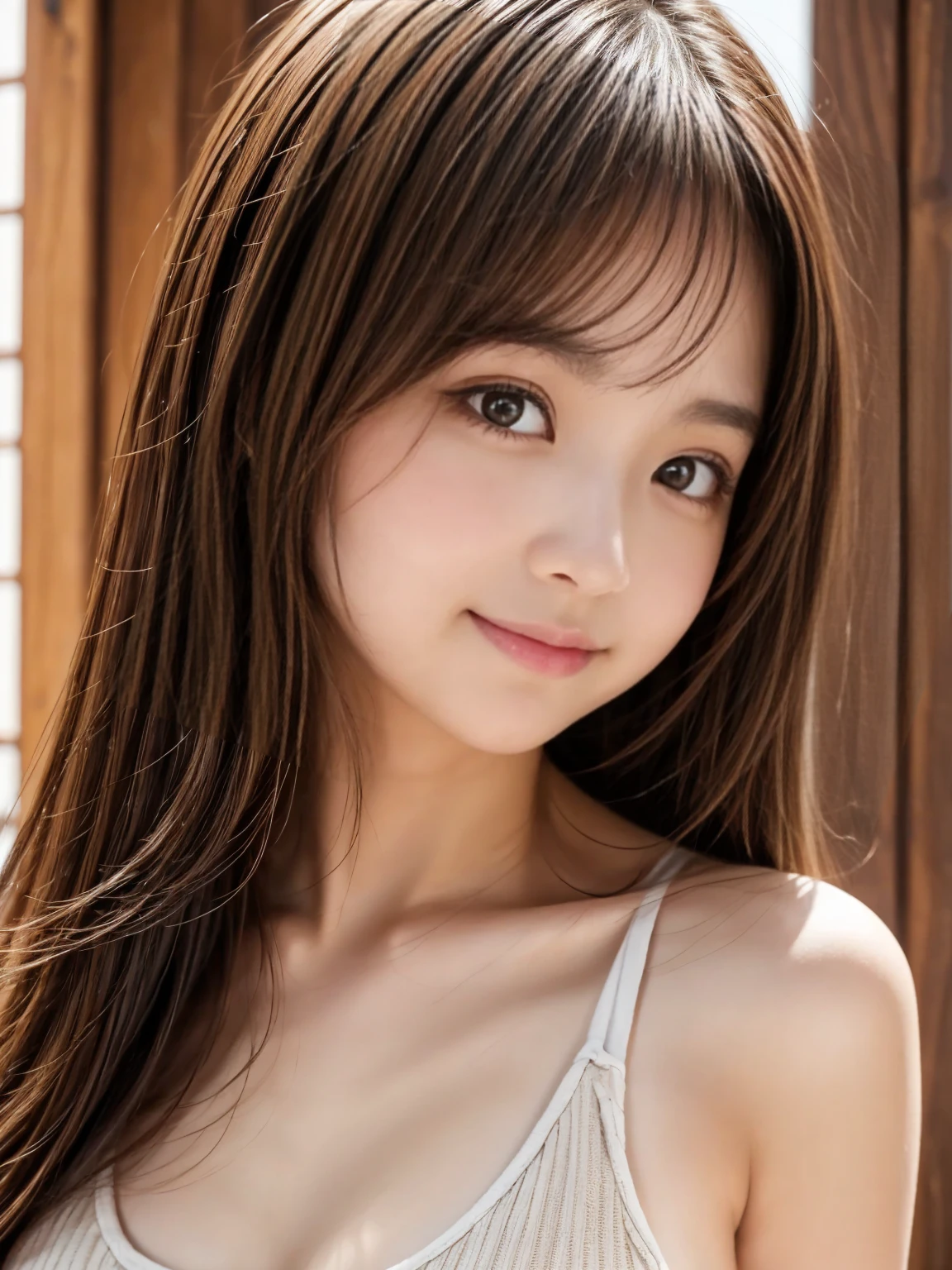 teapot、full bodyesbian、bustup、photo of a Young girl、model shoot tyle、brown haired、shorth hair、(Look at viewers:1.2)、(Detailed pupils:1.3)、(natural soft light)、(Enchanting)、 [:(film grains、25mm、f / 1,2、DoF、bokeh dof、beautiful countenance、super-detaild skin、Perfect glowing eyes、skin pore、Soft hair、Muscle tone and definition、Stitching of the fabric、Fabric texture、wood grain、Stone texture、Well-defined pupils、Prominent marginal rings、 High contrast eyes、Detailed features:0.7):0.7]