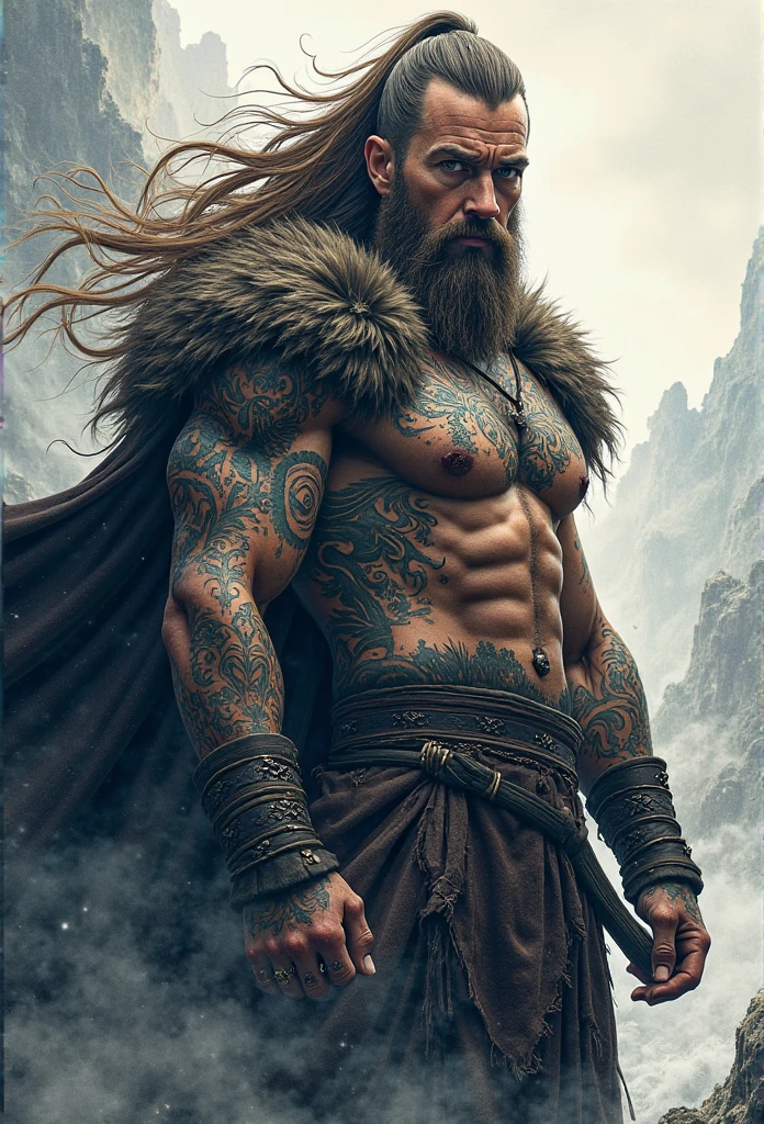 Andrey Smaev but 100 pounds heavier and more toned with a bushy beard and Viking hair