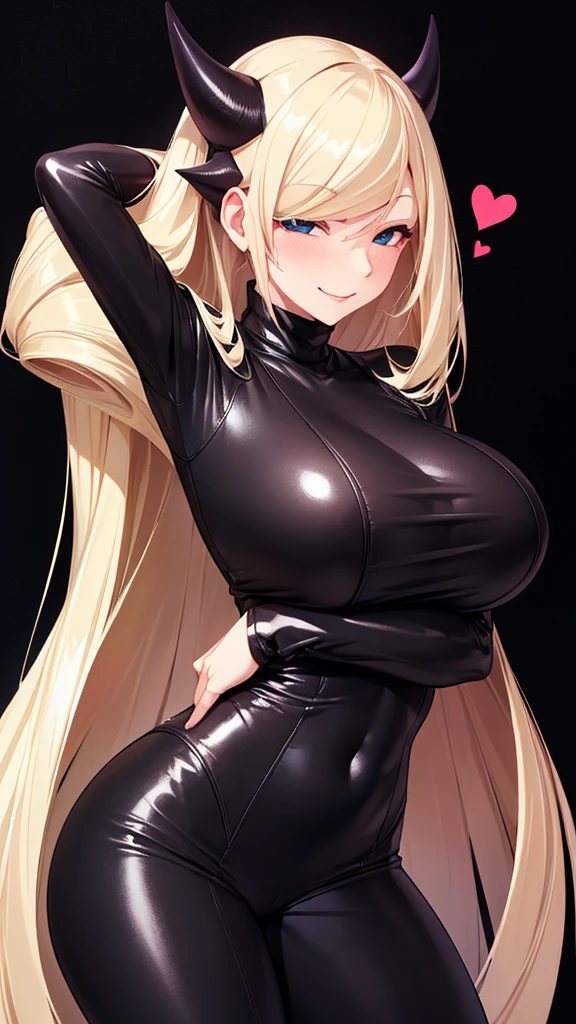 Erotic、Samus、Blonde ponytail、Big Breasts、Tight waist、Gothic Lolita、Pink and black latex dress Pink line、adult、Married Woman、Evil female executive、tall、sexy、Wicked Smile、lure、Alluring、excited、Pitch black background、Dark bedroom at night、garter belt、stockings