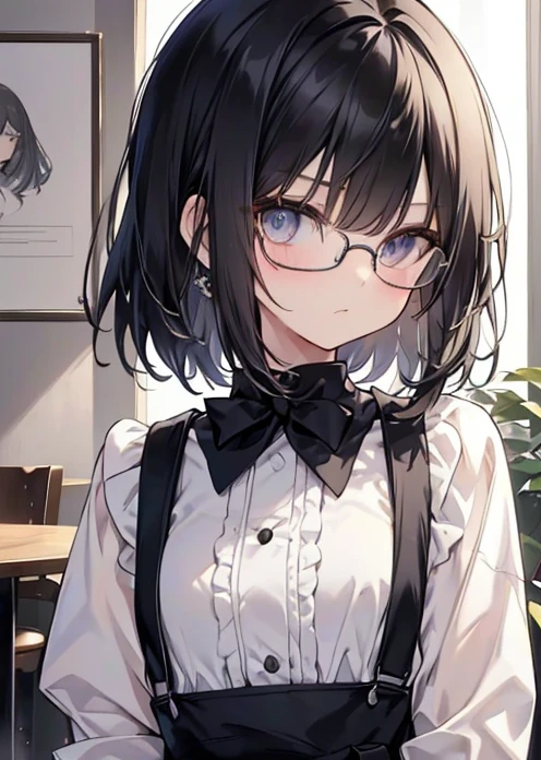 ((masterpiece, sidelighting, finely detailed beautiful eyes: 1.2)), ultra-detailed, ultra high res, professional lighting, high quality makeup, beautiful detailed eyes, beautiful, big eyes, drooping eye, (solo), ( girl:1.3), (elemenol uniform:1.2), (red school bag, Randoseru:1.2), (Loli:1.3), (petite body:1.3), (flat chest:1.2), blush cheek, blush body, moist eyes, black hair, short hair, ahoge, (hair over eyes:1.6), glasses, Extremely cute, (extremely detailed beautiful face), Authentic skin texture, beautiful hair, beautiful face, beautiful eyes, beautiful body, beautiful hands, squat, (face focus:1.6), white underwear