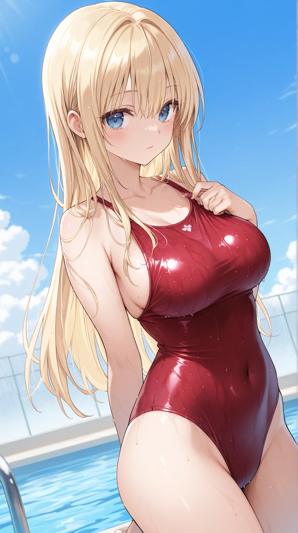 NSFW, (girl),((optimal quality)), ((Masterpiece)), (A detailed: 1.4),face red,perspire,showing niples, fully naked,The ultimate masterpiece,(fidelity:1.2),(sexy),open air bath, (Huge chest), Open crotch, Open legs, (Smooth: 1.1), (Cutes: 0.9), (shiny: 1.1). Blonde hair, slim waist, showing ass from behind, red lips, blue eyes, lust face