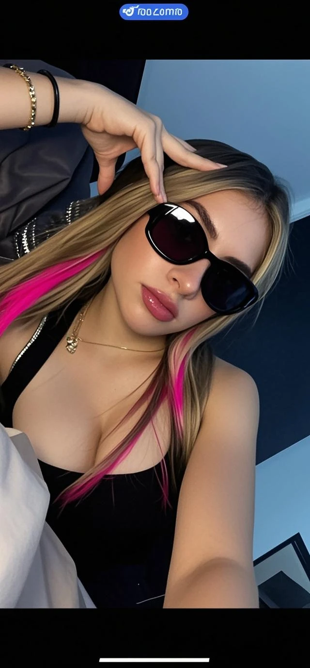 long wavy hair, soft pink hair color