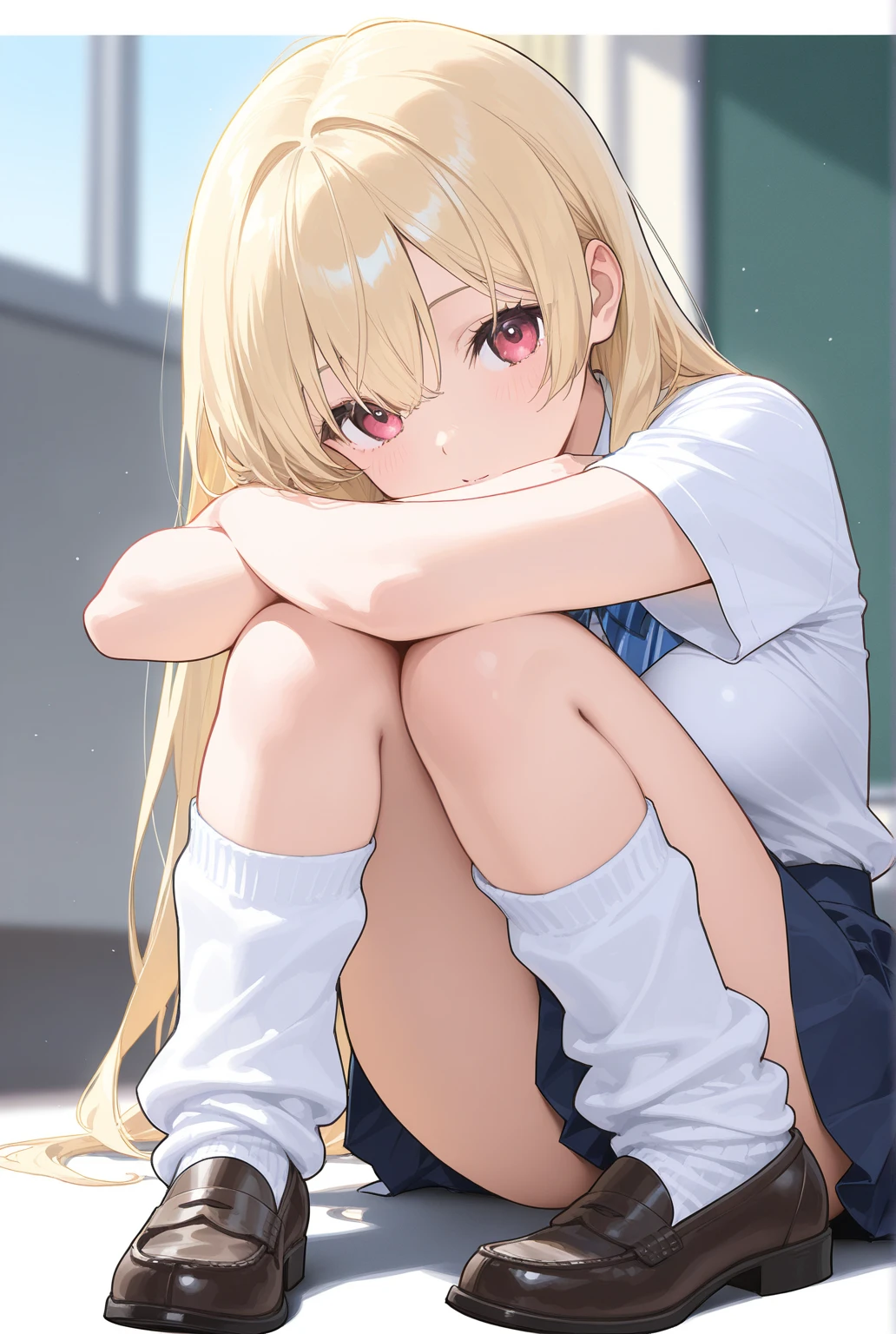 one person！！、Baby Face、Innocent face human、2 year old girl、Long Hair、Blonde！、With bangs、small、Big eyes、barefoot、black eye、cute、Spread your legs、With ribbon、凄くsmall胸、身長のsmall、体のsmall、Short legs、、Are standing、underwear