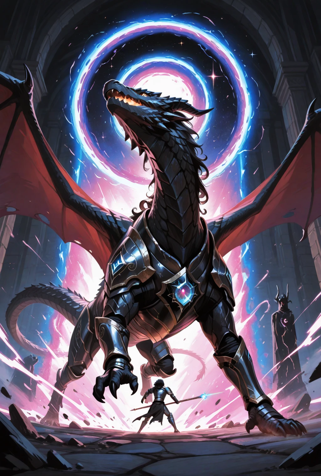 book cover, dragon in the middle of a circle
