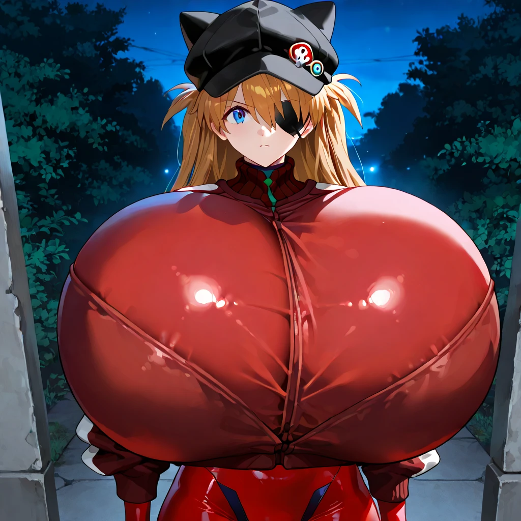 High resolution, Hellsing Ultimate art style, Seras Victoria, 1girl, ((bimbo))), short blond hair, red eyes, puffy lips, thick lips, wide hips, thick thighs, enormous round fake breast, huge ass, cute face, shy, girlfriend, blushing, tight police uniform, tight top, squishy breasts, soft breasts, breasts squeezed together, close up,