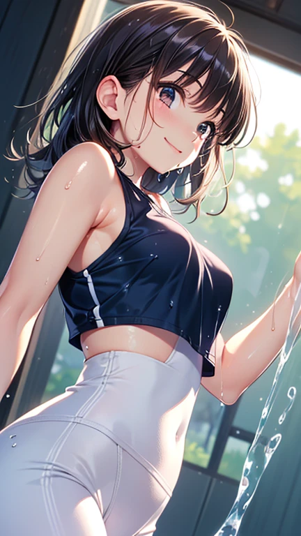nsfw、
anegasaki nene、Shiny brown hair, short hair, Beautiful brown eyes、smile、Sparkling eyes, (Fine grain)、Super detailedな目、Highly detailed face, Highly detailed eyes,
2D,Highest quality,(masterpiece),(Photograph the whole body),Super detailed,(Highest quality),((masterpiece)),(High resolution),
Realistic, One girl, Part your lips, blush, Puffy nipples, 軽いsmile, (((Sportswear, clothes wet with rain)))、(((mini skirt))), , shine, Thighs, Bare shoulders, clavicle, Tight waist, , Rose, Wind, Cleavage, (masterpiece), Sweat,