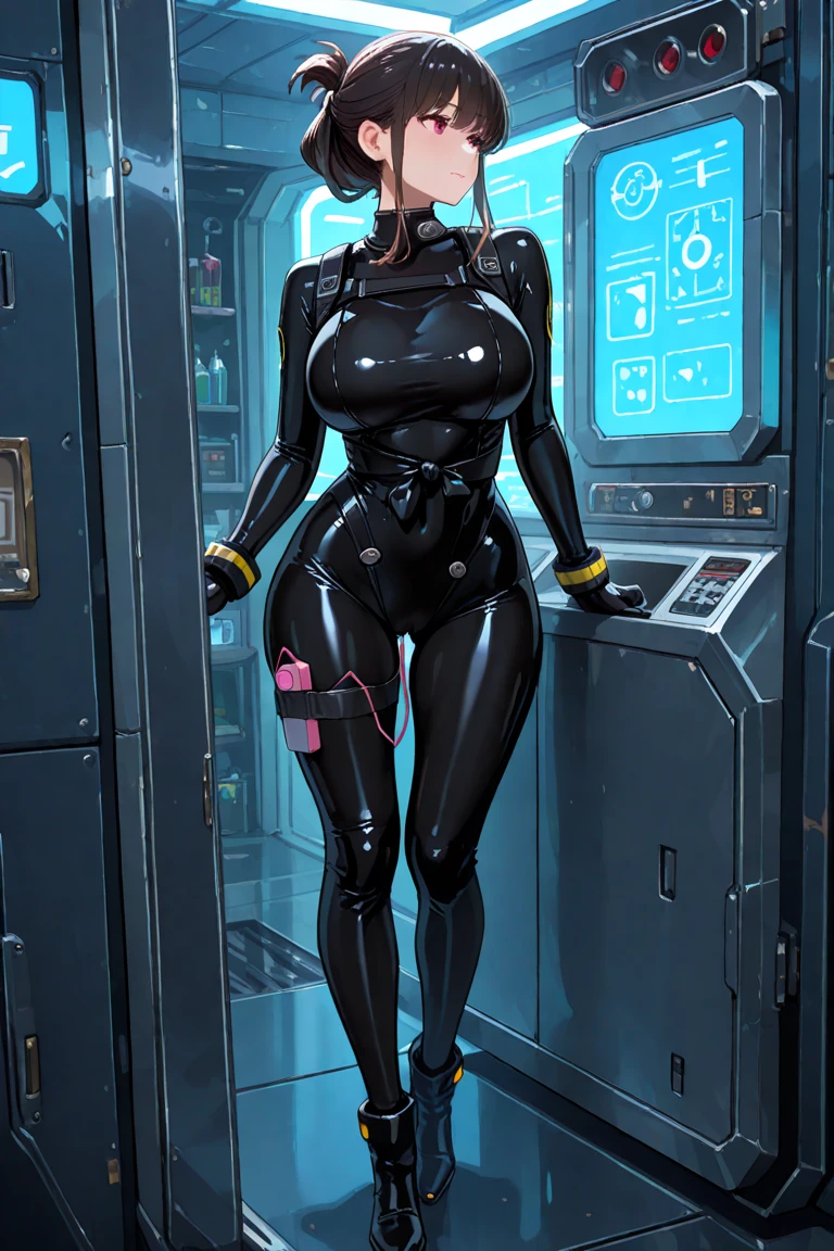 (masterpiece, best quality), futuristic, steelpunk, pastel goth, pastel gas mask, tactical techwear, neon accents, fashionable, stylish, perfect slim fit body, , asymmetrical bangs, hyper sized thighs, hyper sized breasts, POp of viewer, on all fours, doggy style, pleas NSFW, explicit, grey furred renamon, sweating extremely, contrapposto, dynamic lighting, blue latex, extremely low angle camera, blue rubber skin, latex coating everything, cum everywhere, latex suit, bsuit, dressed as blue pyro, wearing blue latex hood, hyper sized cock 