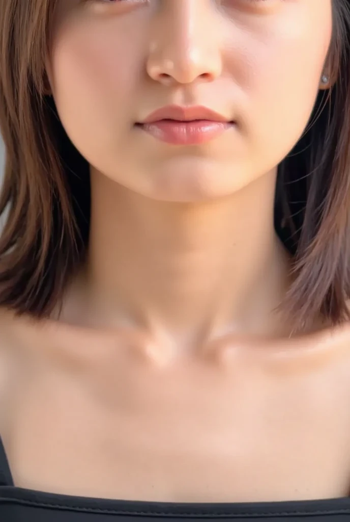 (Highest quality:1.5), (Real:1.4), (Ultra high definition:1.4), (1 Japanese very thin woman in her twenties), (very thin body), skinny face, (topless), (Cotton panties), (topless very thin woman is standing front plain background in studio), (20's very thin woman is standing with simple cotton panties front the plain background), (front view of a very thin woman), Photo studio, (Upper Body), (smile), (Turn your body forward), (Plain background), (Super skinny), (very thin), (Very thin)